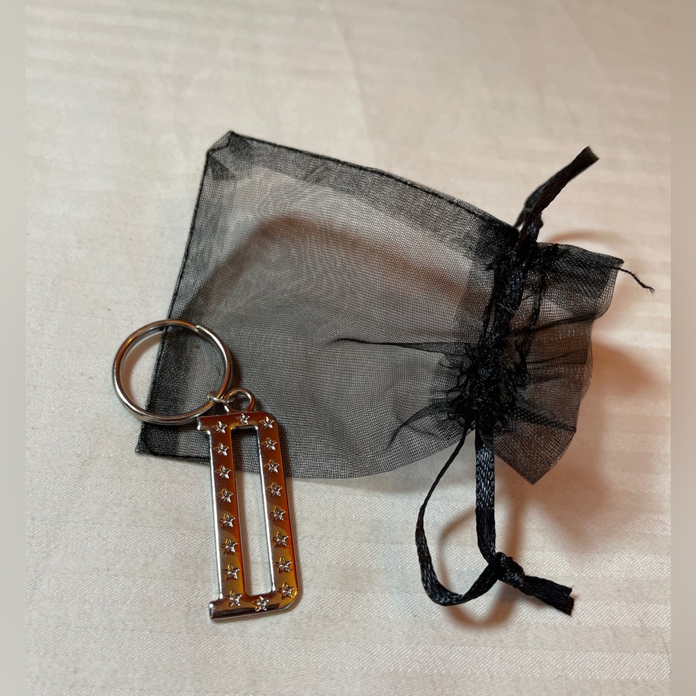 DIOR key chain ring, authentic silver charm